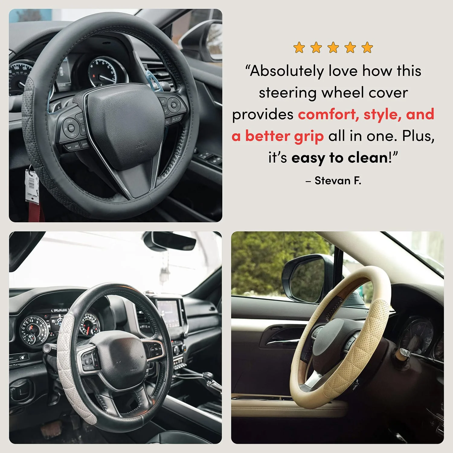 Luxury Steering Wheel Covers - Image 9